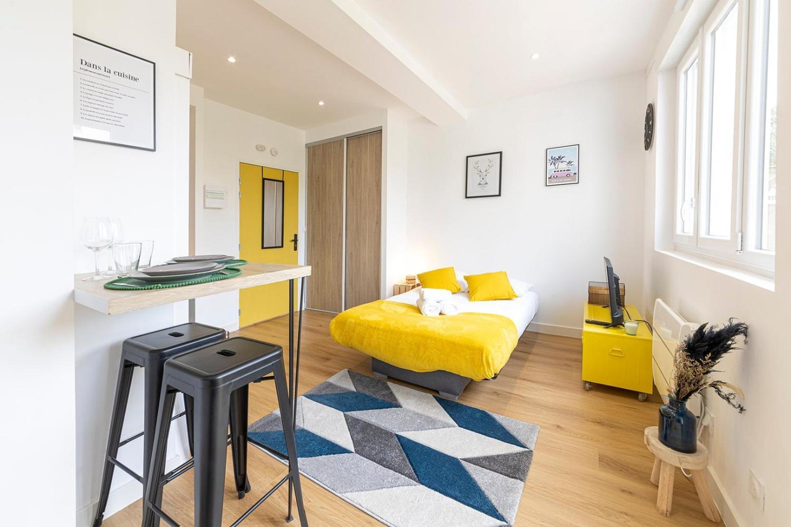 شقة Le Yellow, Studio Renove, Tout Confort, Jardin سانت جاكس دي لا لاند المظهر الخارجي الصورة